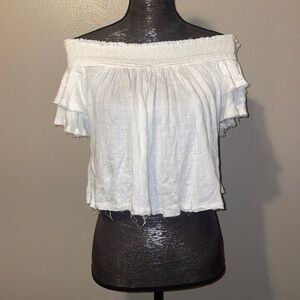 Free People Strapless Cropped Blouse